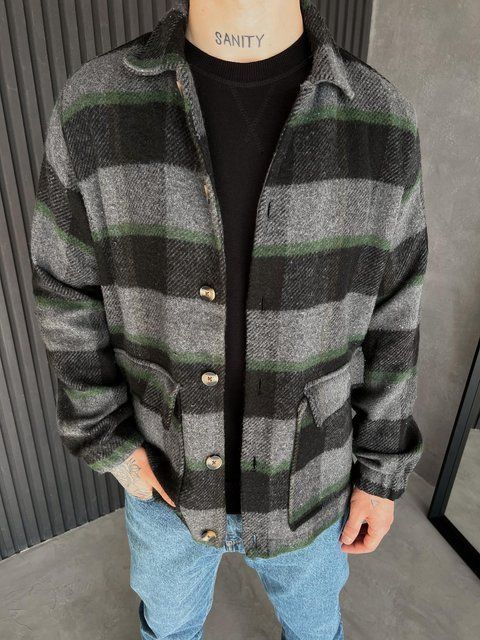 Плотная байковая сорочка с большими карманами 🔝 SC824 фото