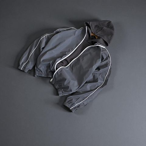 Чоловічий комплект худі + футболка графітовий oversize ST41 фото
