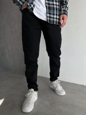 Чоловічі джинси Regular Fit чорні DF1451/1 фото