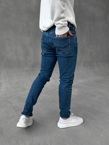 Мужские джинсы темно-синие slim fit CJ1152 фото