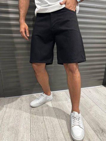 Чоловічі джинсові шорти сині casual 28735 фото