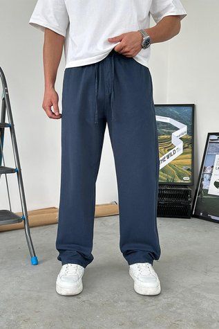 Чоловічі штани Baggy сині, 100% бавовна MR2439/4 фото