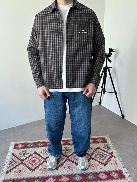 Чоловічі джинси Baggy Barrel сині обʼємного крою BJ2956 фото