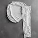 Чоловічий бавовняний комплект світшот + штани білий KP304 фото 2