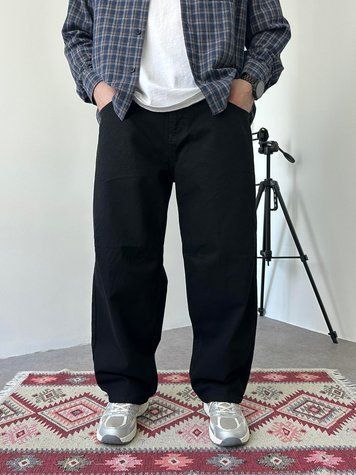 Чоловічі джинси Baggy Barrel чорні обʼємного крою BJ2950 фото