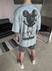 Чоловіча оверсайз футболка Usual Suspect Mickey Mouse сіро-зелена MM284 фото 1