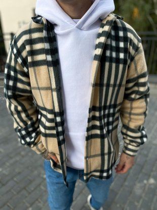 Тёплая плюшевая рубашка оверсайз , в топовой расцветке ! GI757 фото