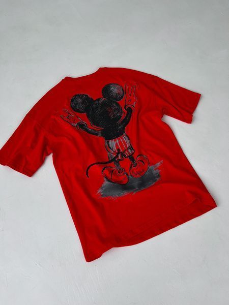 Чоловіча оверсайз футболка Usual Suspect Mickey Mouse червона MM282 фото