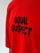 Чоловіча оверсайз футболка Usual Suspect Mickey Mouse червона MM282 фото 12