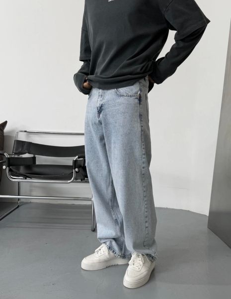 Чоловічі джинси Baggy блакитні широкого крою SK2829/410 фото